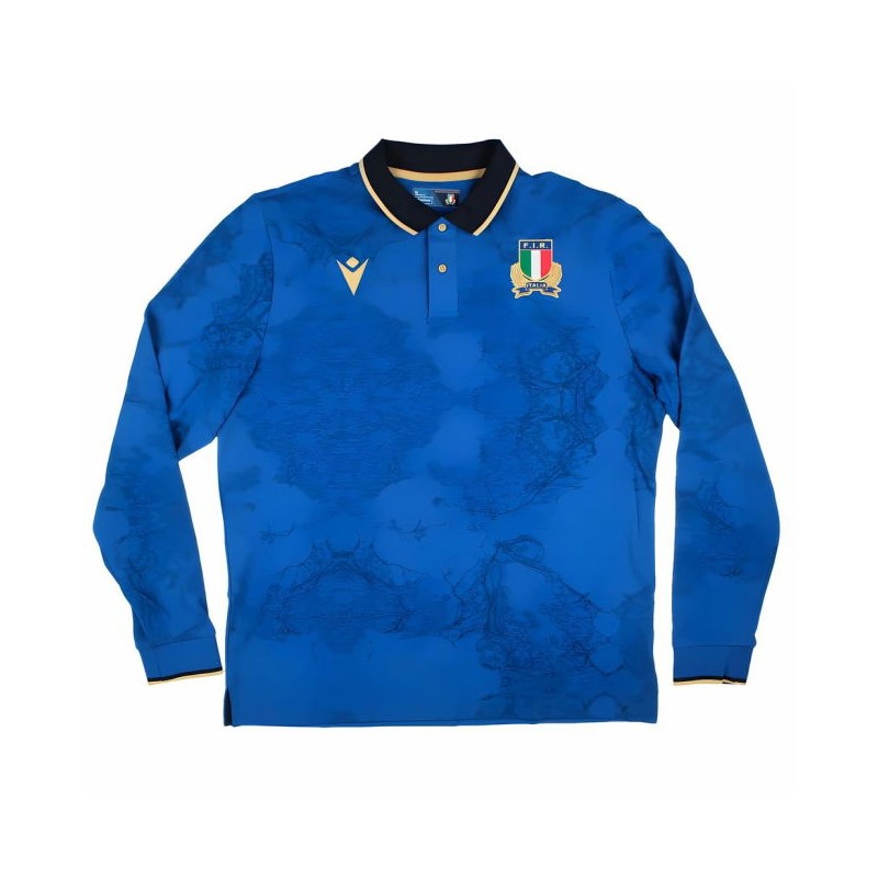 RUGBY ITALIE - MAILLOT COTON MATCH HOME ML - MACRON - Saison 2025/26