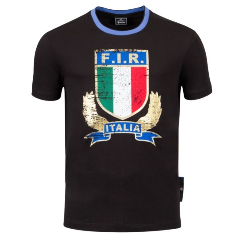 RUGBY ITALIA – MAGLIA LF COTONE BLK - MACRON - Stagione 2025/26