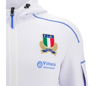 RUGBY ITALY – SWEATSHIRT HOODIE ZIP ATH KANAK - MACRON - Season 2025/26