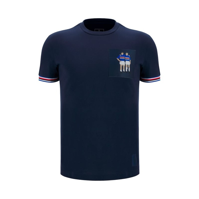 UC SAMPDORIA – CAMISETA LF NAV ALGODÓN - MACRON - Temp. 2025/26