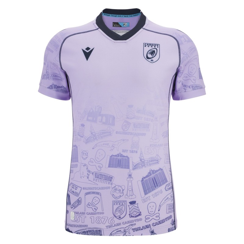 CARDIFF BLUES RUGBY – MAGLIA GARA TRAINING - MACRON - Stagione 2025/26
