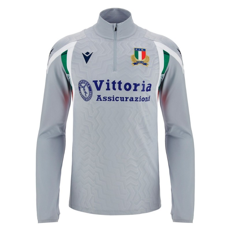 RUGBY ITALY – TRAINING TOP TRACKSUIT SWEATSHIRT STAFF - MACRON - Season 2026/27