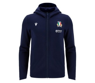 RUGBY ITALIA – SUDADERA CAPUCHA ATH TRAVEL - MACRON - Temporada 2026/27