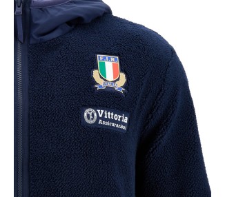 RUGBY ITALIE – SWEAT VESTE ZIP ATH TEDDY - MACRON - Saison 2026/27