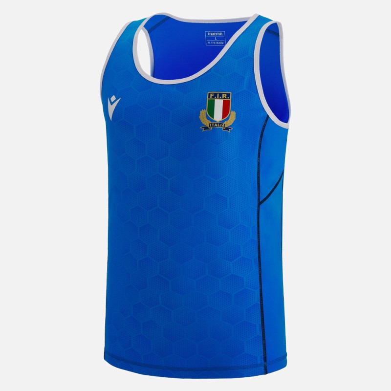 RUGBY ITALIA - CAMISETA SIN MANGAS POLY DRY - MACRON - Temporada 22/23 RUGBY ITALIA - CAMISETA SIN MANGAS POLY DRY - MACRON - Temporada 22/23