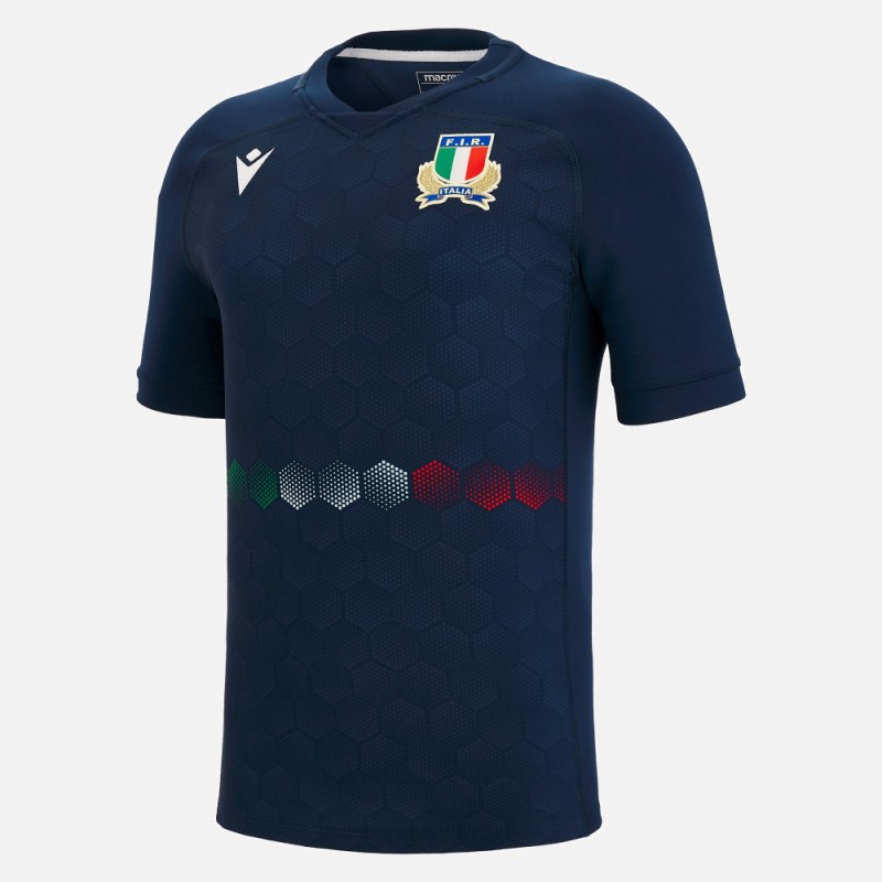 RUGBY ITALIA – MAGLIA ALLENAMENTO TRAINING JERSEY - MACRON - Stagione 2022/23