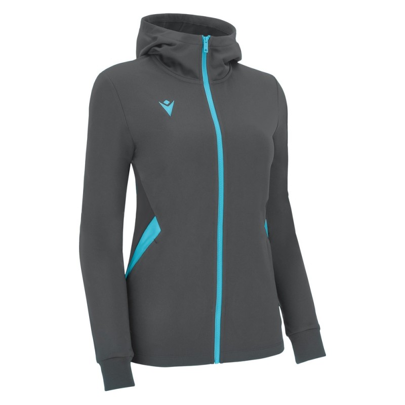 CHAQUETA MUJER SUDADERA CHANDAL CAPUCHA BASTET - MACRON Da 3XS a 3XL