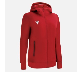 SUDADERA MUJER CAPUCHA ZIP ALGODÓN DRUM - MACRON - Tallas XS a 3XL