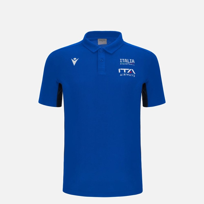 BASKET ITALIA – POLO PALLACANESTRO COTONE MAGLIA - MACRON - Stagione 2023/24 BASKET ITALIA – POLO PALLACANESTRO COTONE MAGLIA - MACRON - Stagione 2023/24
