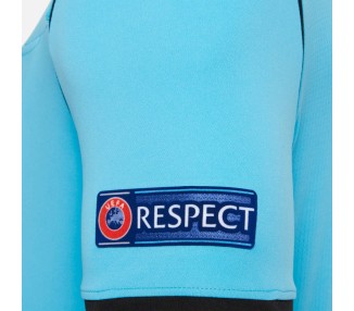 EURO 2020 UEFA ARBITRE HOMME - MAILLOT MATCH DAY BLEU CLAIR SS - FOOTBALL MACRON