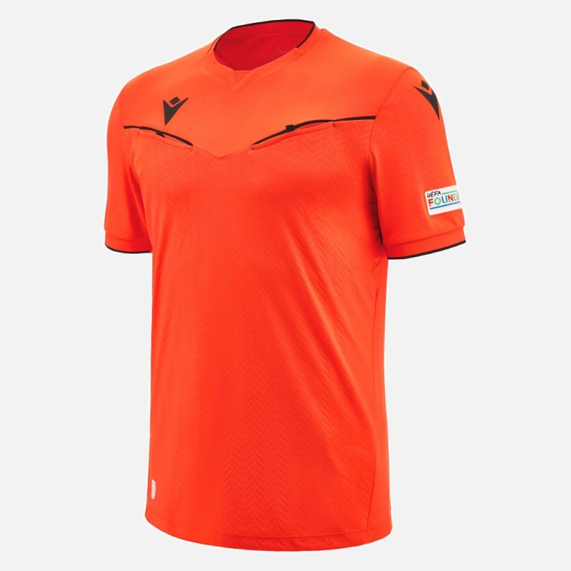 UEFA ARBITRO UOMO CALCIO MACRON - MAGLIA MATCH DAY ROSSO M/C - 2023/25