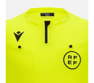 RFEF SPAIN REFEREE MAN - SHIRT YELLOW SS - FOOTBALL SOCCER MACRON 2022/24