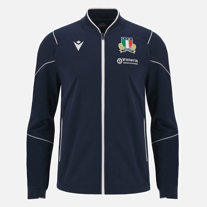 RUGBY ITALIA – GIACCA ANTHEM CON ZIP - MACRON - Stagione 2023/24