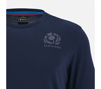 RUGBY ESCOCIA - CAMISETA LEISURE ALGODÓN NAVY - MACRON - Temporada 2023/24