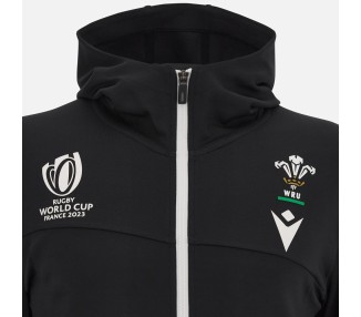RUGBY GALES – CHAQUETA SUDADERA CAPUCHA ZIP ZANZIBAR - MACRON - RWC 2023