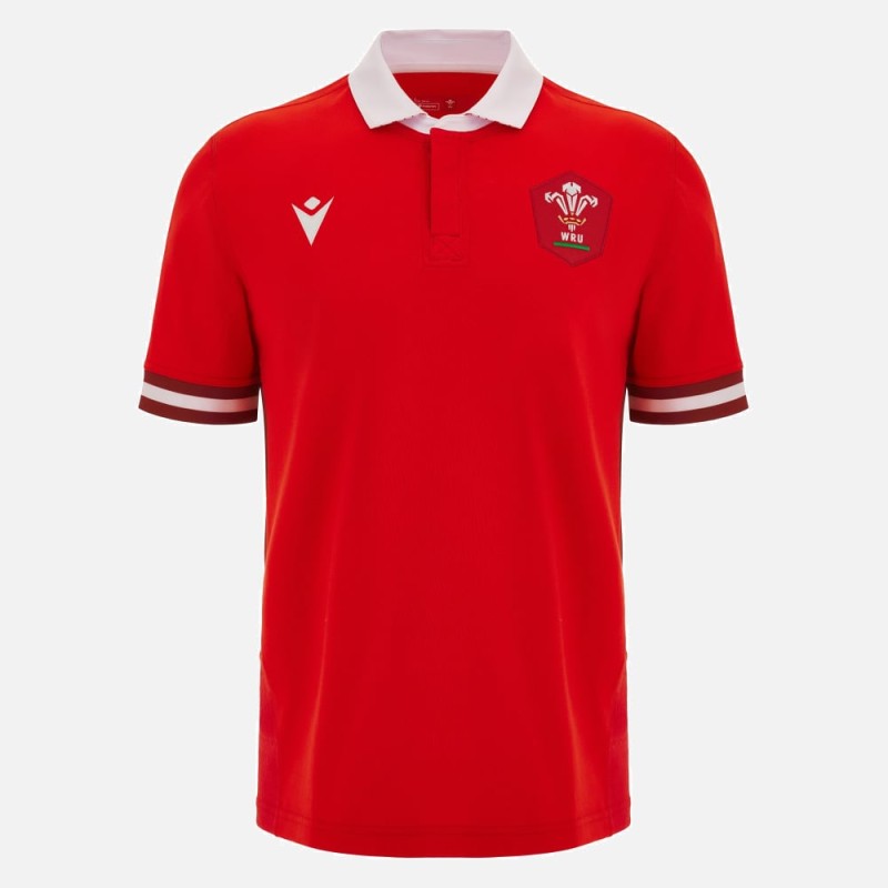 RUGBY GALLES – MAGLIA COTONE GARA HOME MM - MACRON - Stagione 2023/24