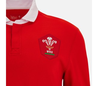 RUGBY PAYS DE GALLES - MAILLOT COTON MATCH HOME ML - MACRON - Saison 2023/24