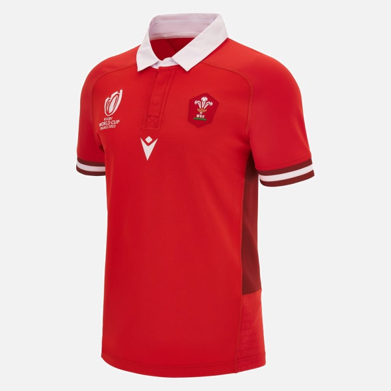 RUGBY WALES - MATCH SHIRT BODY FIT HOME - MACRON - RWC 2023 RUGBY WALES - MATCH SHIRT BODY FIT HOME - MACRON - RWC 2023