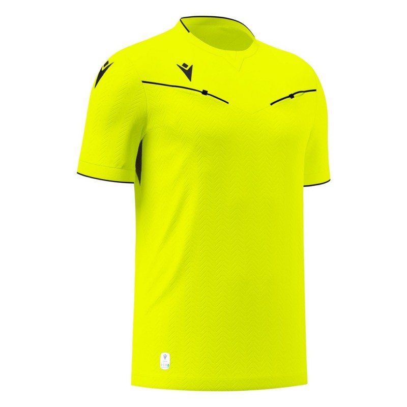ECO SHIRT FOOTBALL SOCCER REFEREE PONNET SS - MACRON - Size 2XS - 3XL - Picture 13 of 15