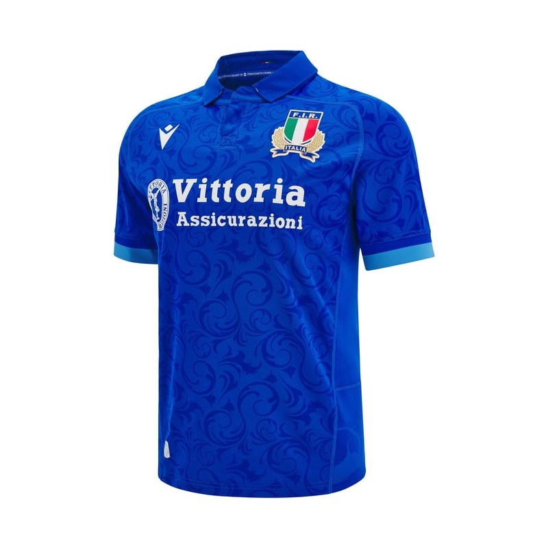 RUGBY ITALIEN ITALIA - MATCH TRIKOT HOME - MACRON - Saison 24/25 RUGBY ITALIEN ITALIA - MATCH TRIKOT HOME - MACRON - Saison 24/25