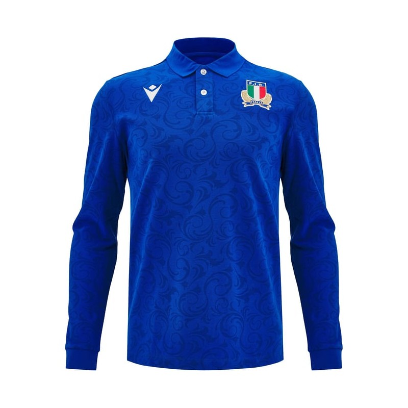 RUGBY ITALIEN - TRIKOT BAUMWOLLE MATCH HOME LA - MACRON - Saison 2024/25