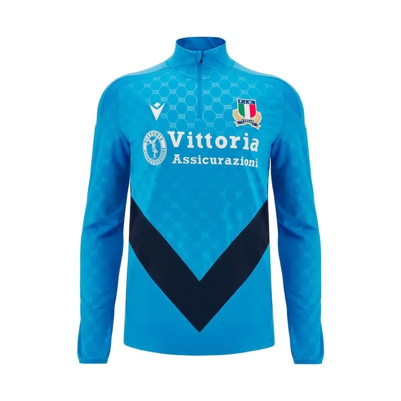 RUGBY ITALIA – GIACCA TUTA ALLENAMENTO 1/4 ZIP - MACRON - Stagione 2024/25 RUGBY ITALIA – GIACCA TUTA ALLENAMENTO 1/4 ZIP - MACRON - Stagione 2024/25