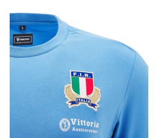 RUGBY ITALIE – MAILLOT ATHLEISURE COTON - MACRON - Saison 2024/25