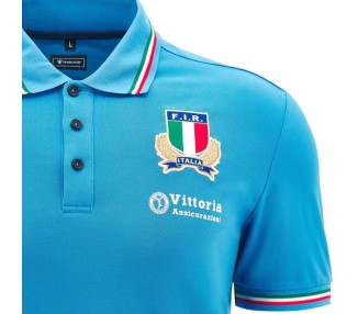 RUGBY ITALIEN – POLO TRIKOT ATHLEISURE BAUMWOLLE - MACRON - Saison 2024/25