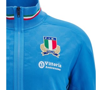 RUGBY ITALY – TRAVEL TOP TRACKSUIT SWEATSHIRT ZIP - MACRON - Season 24/25