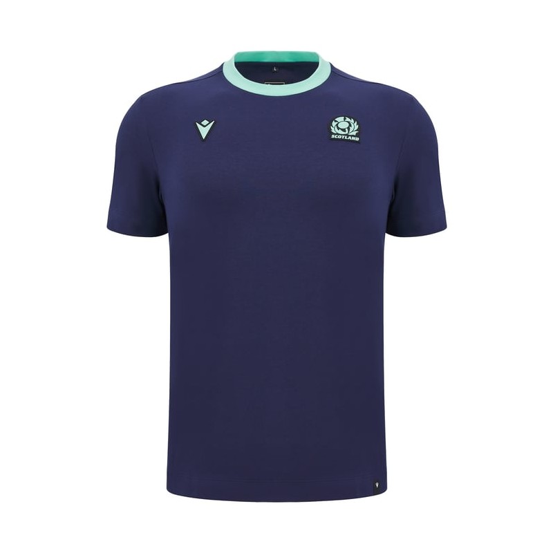 RUGBY SCHOTTLAND – TRIKOT ATHLEISURE BAUMWOLLE NAVY - MACRON - Saison 2024/25