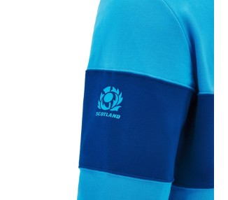 RUGBY SCOTLAND – HOODY SWEATSHIRT LEISURE COTTON ZIP - MACRON - Season 2024/25