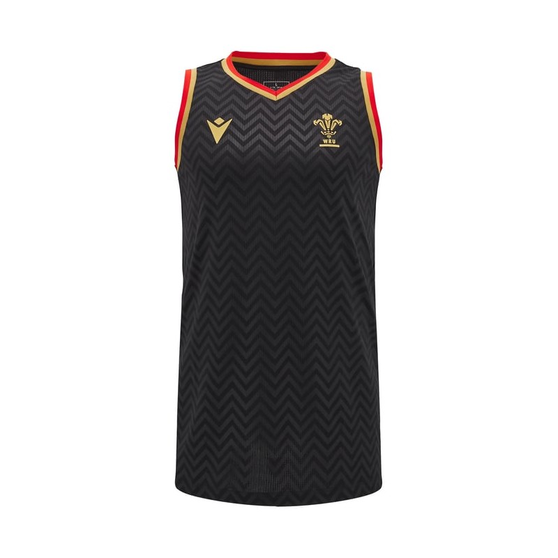 RUGBY WALES - MUSKELSHIRT TRIKOT POLY DRY - MACRON - Saison 2024/25 RUGBY WALES - MUSKELSHIRT TRIKOT POLY DRY - MACRON - Saison 2024/25