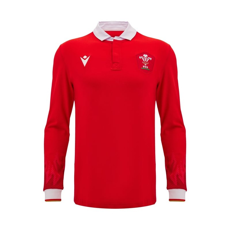 RUGBY GALES - CAMISETA COTON MATCH HOME ML - MACRON - Temporada 2024/25 RUGBY GALES - CAMISETA COTON MATCH HOME ML - MACRON - Temporada 2024/25