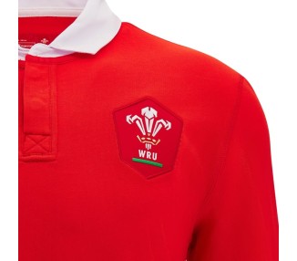 RUGBY GALES - CAMISETA COTON MATCH HOME ML - MACRON - Temporada 2024/25