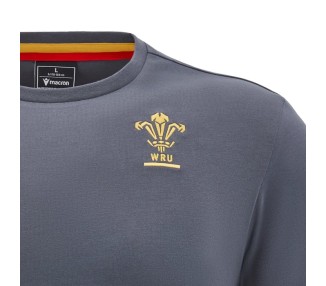 RUGBY WALES – TRIKOT TRAVEL BAUMWOLLE ANT - MACRON - Saison 2024/25
