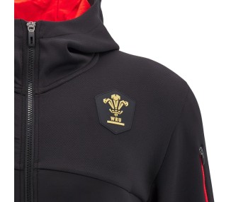 RUGBY WALES – SWEATSHIRT HOODIE ZIP ZANZIBAR - MACRON - Season 2024/25