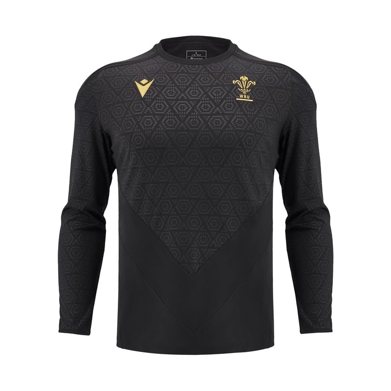 RUGBY GALES – CAMISETA ENTRENAMIENTO BLK POLY ML - MACRON - Temporada 2024/25 RUGBY GALES – CAMISETA ENTRENAMIENTO BLK POLY ML - MACRON - Temporada 2024/25