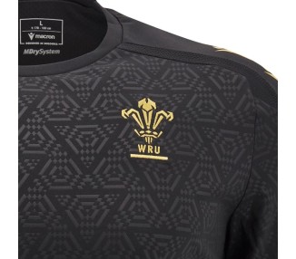 RUGBY WALES – TRAININGSTRIKOT POLY BLK - MACRON - Saison 2024/25