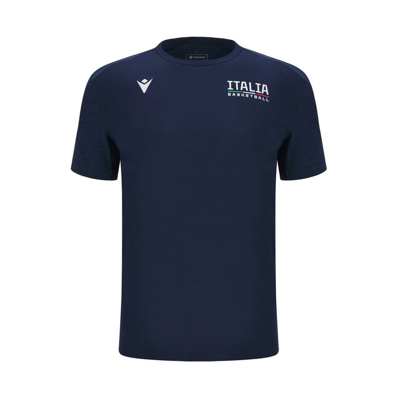 BASKET ITALIA – MAGLIA T-SHIRT PALLACANESTRO COTONE NAVY - MACRON - St. 2024/25 BASKET ITALIA – MAGLIA T-SHIRT PALLACANESTRO COTONE NAVY - MACRON - St. 2024/25