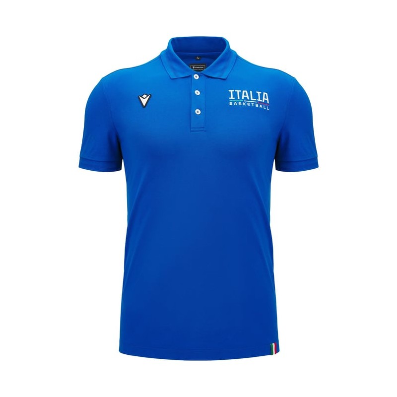 BALONCESTO ITALIA – POLO ALGODÓN CAMISETA ROYAL - MACRON - Temporada 2024/25 BALONCESTO ITALIA – POLO ALGODÓN CAMISETA ROYAL - MACRON - Temporada 2024/25