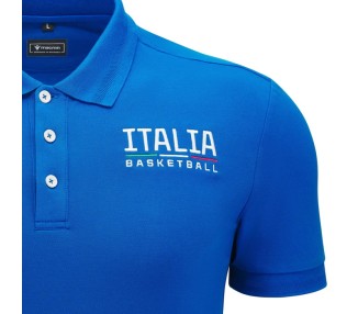BASKETBALL ITALIE – POLO COTON MAILLOT ROYAL - MACRON - Saison 2024/25
