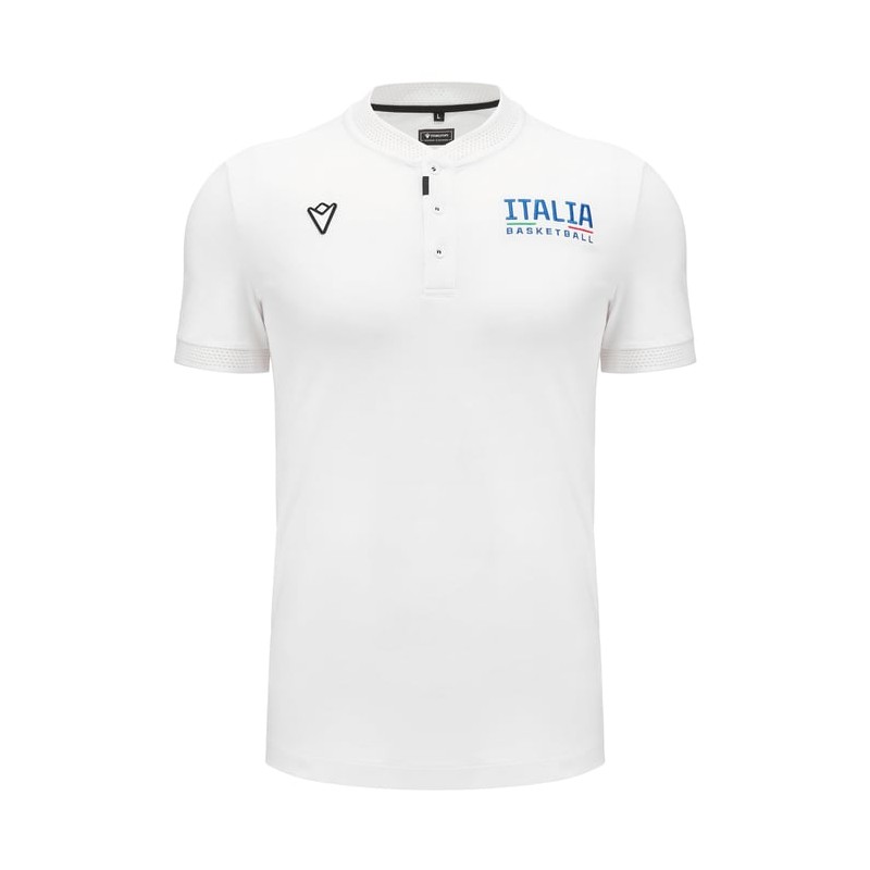BALONCESTO ITALIA – POLO ALGODÓN CAMISETA BLANCO - MACRON - Temporada 2024/25 BALONCESTO ITALIA – POLO ALGODÓN CAMISETA BLANCO - MACRON - Temporada 2024/25