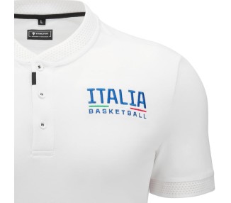 BASKETBALL ITALIEN – POLO BAUMWOLLE WEISS - MACRON - Saison 2024/25