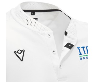 BALONCESTO ITALIA – POLO ALGODÓN CAMISETA BLANCO - MACRON - Temporada 2024/25