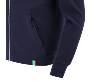 BASKETBALL ITALIE – SWEAT À CAPUCHE COTTON ZIP - MACRON - Saison 2024/25