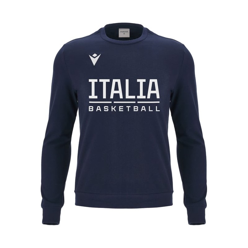 BASKETBALL ITALY – SWEATSHIRT COTTON - MACRON - Season 2024/25