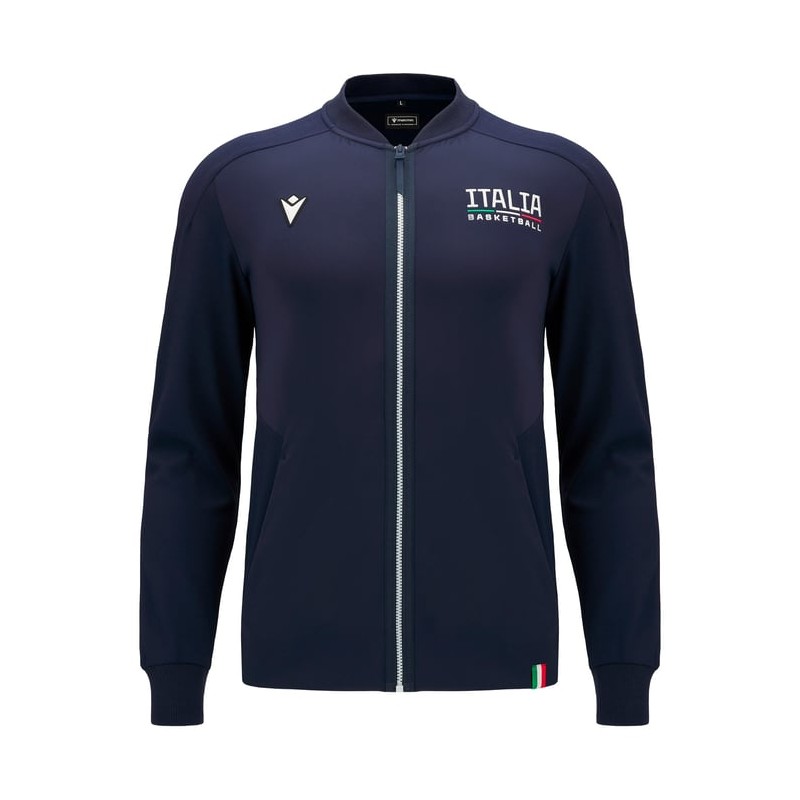 BALONCESTO ITALIA – CHAQUETA ATHLEISURE NAVY MACRON - Temporada 2024/25 BALONCESTO ITALIA – CHAQUETA ATHLEISURE NAVY MACRON - Temporada 2024/25