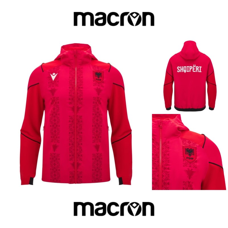 ALBANIA FÚTBOL – CHAQUETA ANTHEM AVEC ZIP - MACRON - Temp. 2024/25