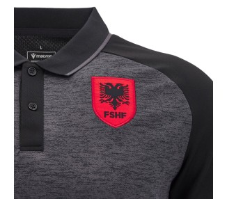 ALBANIE FOOTBALL – POLO TRAVEL POLY MAILLOT BLK - MACRON - Saison 2024/25