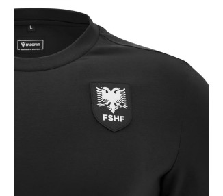 ALBANIA CALCIO – MAGLIA ATHLEISURE TRAVEL COTONE BLK - MACRON - Stagione 2024/25